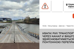 В Киевской области закроют движение по мосту через канал в Вышгороде
